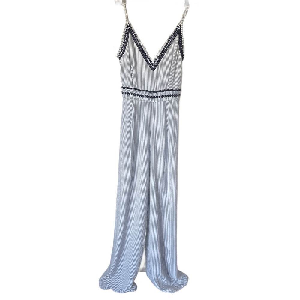 Japna Pinstripe V-neck Jumpsuit - Sz XS